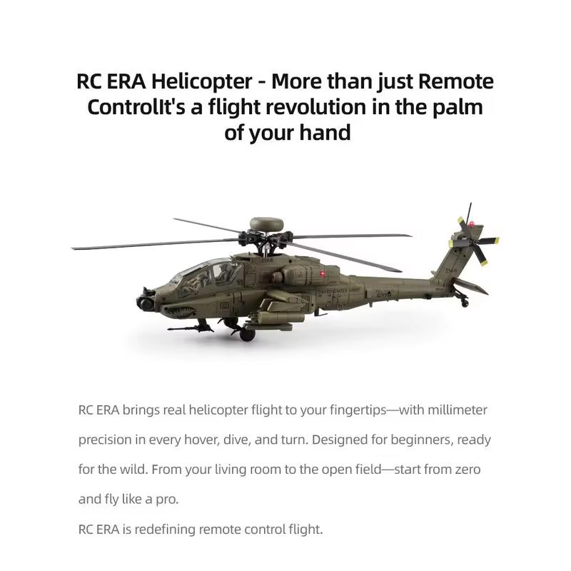 Rc Era Ah 64d Apache Helicopte - Rc Helicopter Single Rotor 评论和价格